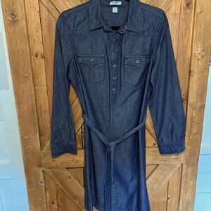 Old Navy Chambray Shirt Dress with Belt Medium